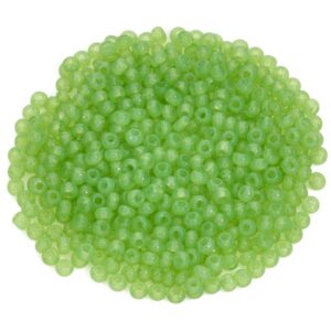 Preciosa №10 цвет: 02654-зеленый полуматовый 10г, Чехия