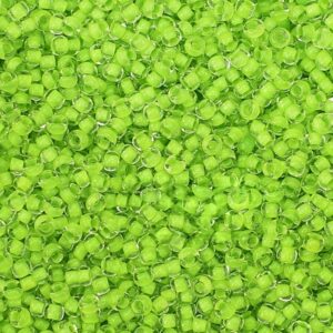 Preciosa №10 цвет: 08А54-прозрачный, яблочный зеленый внутри 10г, Чехия