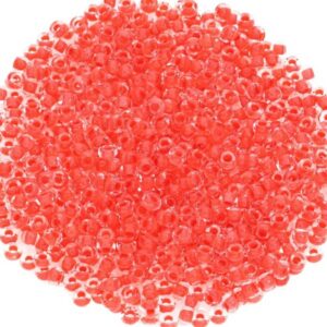 Preciosa №10 цвет: 08А91-прозрачный, коралловый внутри 10г, Чехия