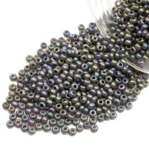 Preciosa №10 цвет: 17449-т.серый радужный непрозрачный 10г, Чехия