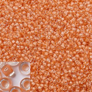 Preciosa №10 цвет: 38188-прозрачный и св.персиковый внутри 10г, Чехия