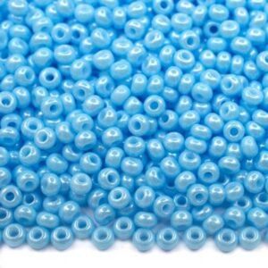 Preciosa №10 цвет: 63134-голубой сатиновый непрозрачный 10г, Чехия