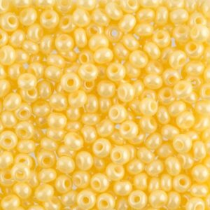 Preciosa №10 цвет: 63181-желтый сатиновый непрозрачный 10г, Чехия