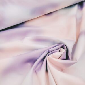 Прорезиненная ткань для куртки арт.06382/Абстракция цвет: розовый/сиреневый, цена за 50см