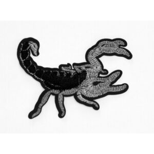 Термоэмблема арт.125714/Скорпион цвет: черный/серебристо серый 11,5х7,5см