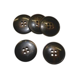 Пуговица арт.17199/с 4-отверстиями цвет: т.коричневый/лазерный рисунок