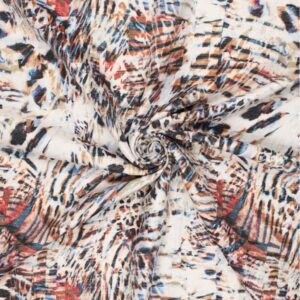 Плательная ткань арт.22619/Animal цвет: синеватый, цена за 50см