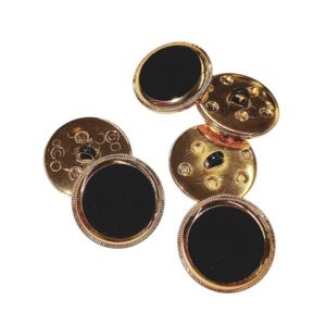Пуговица арт.0976/на ножке цвет: черный бархат/золотой 20мм