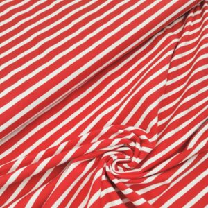 Трикотажное полотно арт.3989/Бретонка цвет: красный/белый, цена за 50см