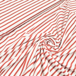 Трикотажное полотно арт.398/Бретонка цвет: белый/красный, цена за 50см