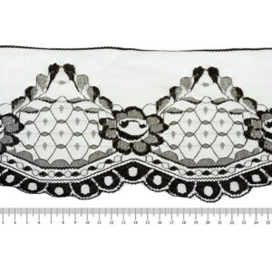 Капроновое кружево 13см арт.13699 цвет: черный