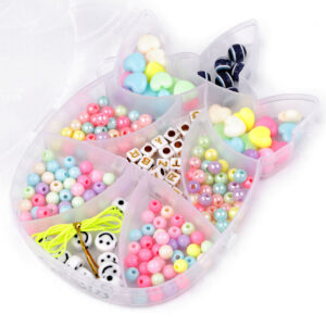 Комплект пластиковых бусин арт.340537/Единорог в коробочке 10x15x2см, выбор