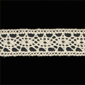 Вязаное кружево арт.1468/хлопок 18мм цвет: кремовый