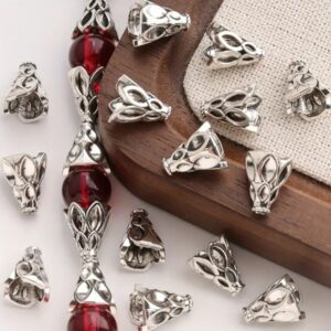 Конус для украшений арт.1684/металл 7,7х9,4мм/4шт цвет: никель