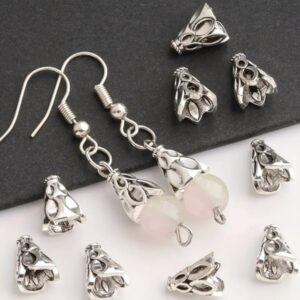 Конус для украшений арт.1684/металл 7,7х9,4мм/4шт цвет: никель