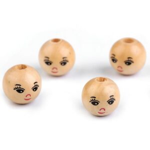 Бусины деревянные 14мм/10шт арт.200489/Лицо натуральный лакированный