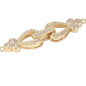 Застежка для украшений 40х9мм арт.786/с цирконами, выбор