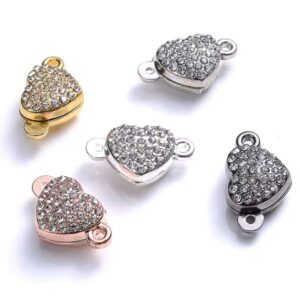 Магнитная застежка для украшений 18х10мм/Сердечко, выбор