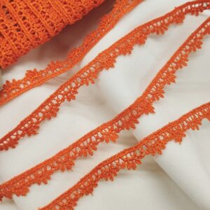 Кружево гипюр 10мм арт.МА353 цвет: оранжевый