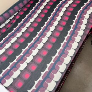 Шифон арт.RA-1345 цвет: лиловый-черный/орнамент, цена за 50см