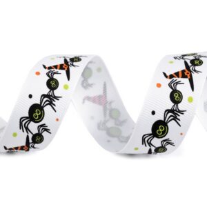 Репсовая лента 25мм/белый арт.430827/Паук