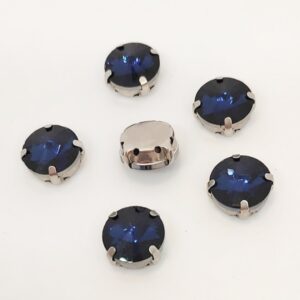 Риволи в оправе/под серебро 12мм/Montana, 1шт