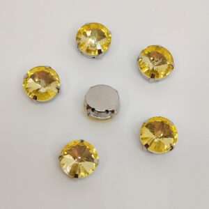 Риволи в оправе/под серебро 12мм/Jonquil, 1шт