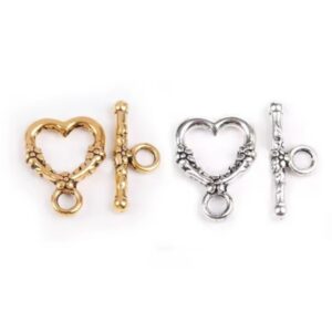 Тогл-застежка для украшений Сердечко 21х26мм/1кмпл, выбор