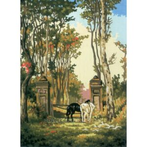 Канва с рисунком AIDA-11 арт.6055/Осенний пейзаж 30×40см