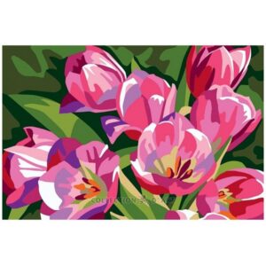 Канва с рисунком AIDA-11 арт.6289/Тюльпаны 30×40см