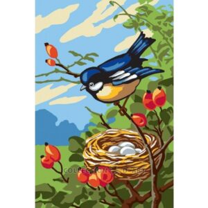 Канва с рисунком AIDA-11 арт.6290/Синичка 30×40см
