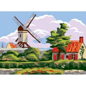 Канва с рисунком AIDA-11 арт.6298/Мельница 30×40см