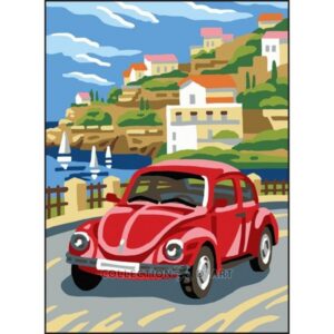 Канва с рисунком AIDA-11 арт.6312/Ретро автомобиль 30×40см