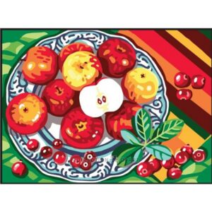 Канва с рисунком AIDA-11 арт.6314/Натюрморт с яблоками 30×40см