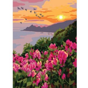 Канва с рисунком AIDA-11 арт.6338/Морской пейзаж 30х40см