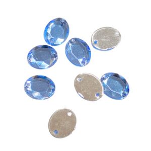Акриловые стразы пришивные Овал цвет: голубой/1шт, выбор