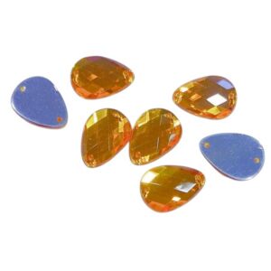 Акриловые стразы пришивные Капля цвет: желтый/1шт, выбор