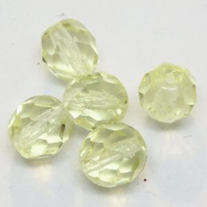 Стеклянные бусины 8мм/граненые цвет: св.желтый 1шт