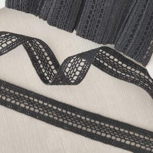 Вязаное кружево арт.2012/хлопок 1,2см цвет: черный