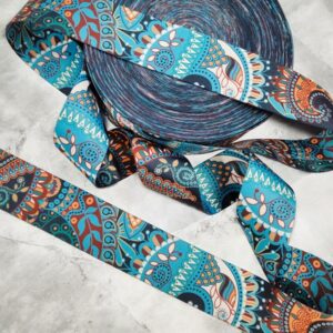 Стропа 50мм арт.50D2 цвет: бирюзовый/Pasley, цена за 50см