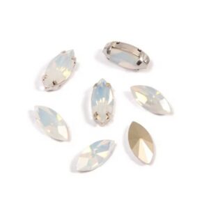 Кристалл стекло Глаз в оправе/серебро цвет: White Opal, выбор