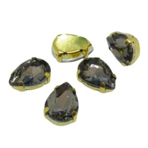 Кристалл стекло Капля в оправе/золото цвет: Black Diamond, выбор