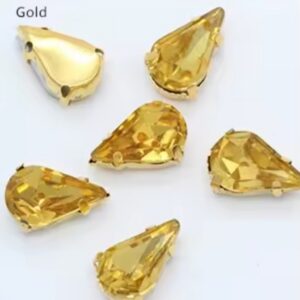 Кристалл стекло Капля в оправе/золото цвет: Gold, выбор