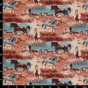 Гобеленовая ткань арт.23160/Horses Gobaline, цена за 50см