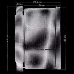 Пластиковая канва для изготовления сумок арт.900223/прозрачный 17,5×13,5×5см
