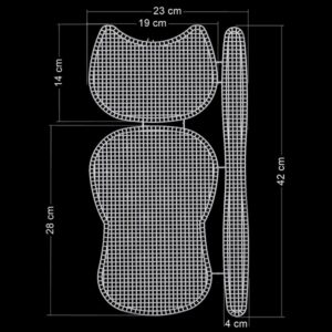 Пластиковая канва для изготовления сумок арт.900231/прозрачный 19x15x4см