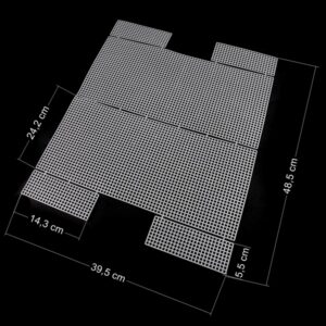 Пластиковая канва для изготовления сумок арт.900233/прозрачный 19x14x5,5см
