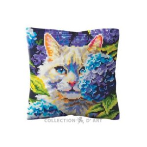 Вышивка крестиком арт.5501/подушка 40×40см/Котик